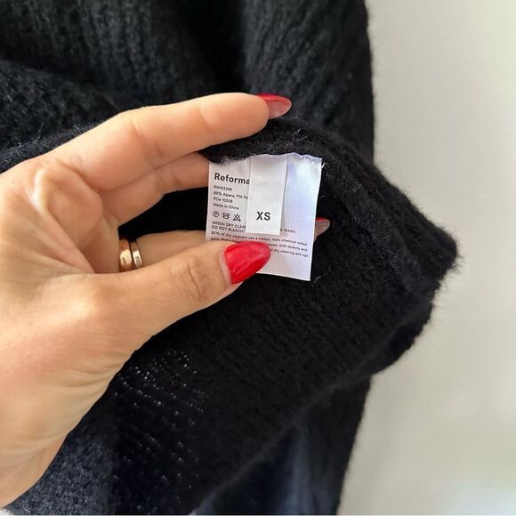 Reformation Black Alpaca Sweater - Picture 2 of 7